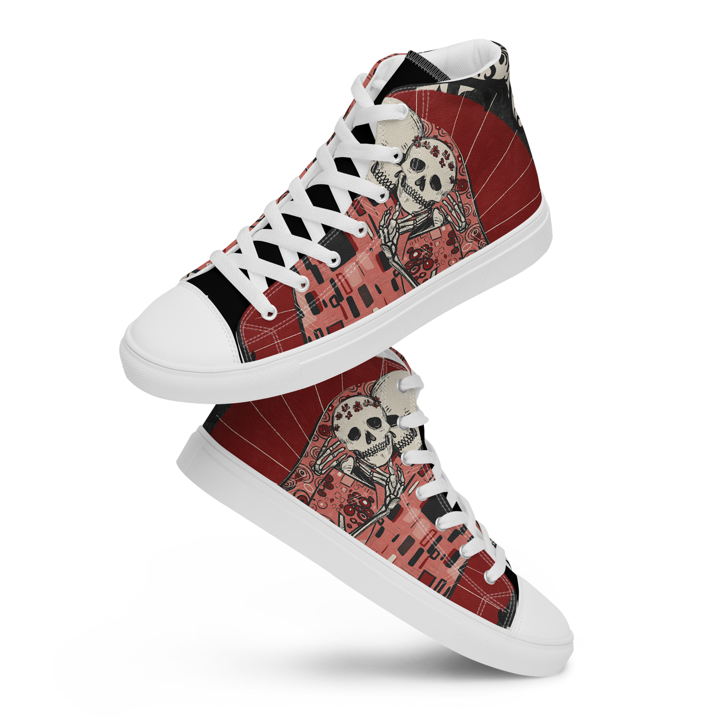 Kiss of Death “Women” sizes high top canvas shoes