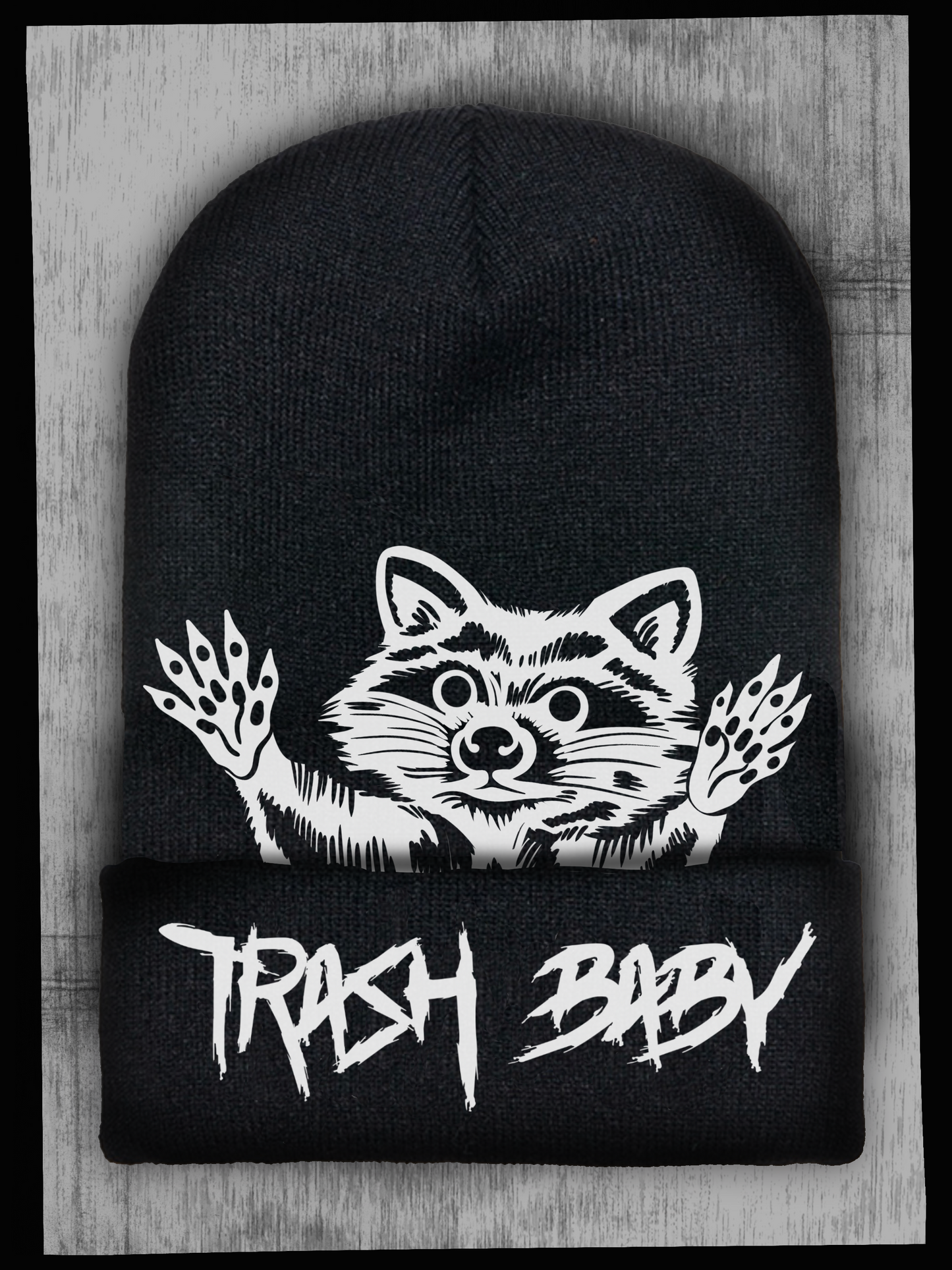 Raccoon Trash Baby Beanie