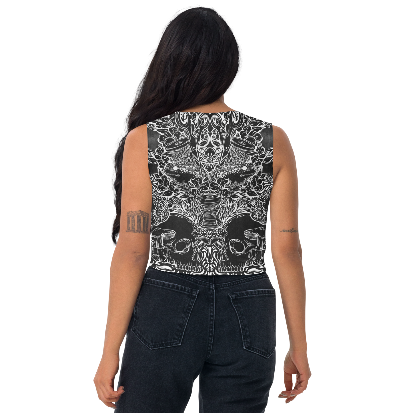 Hagcraft Patterned Crop Top