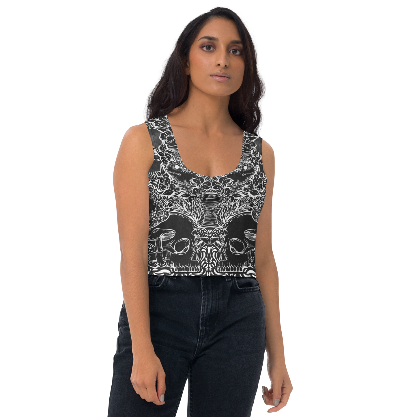 Hagcraft Patterned Crop Top