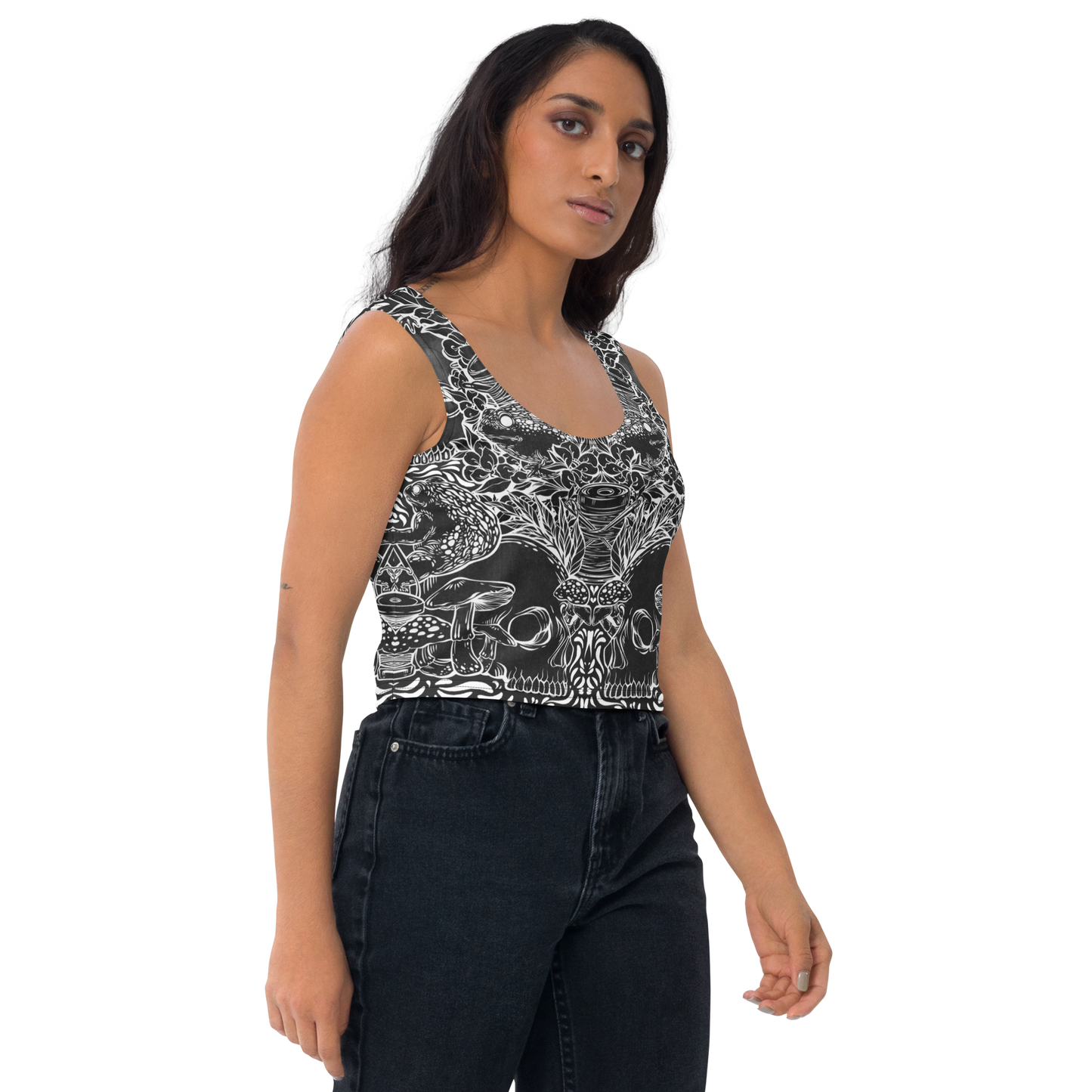Hagcraft Patterned Crop Top