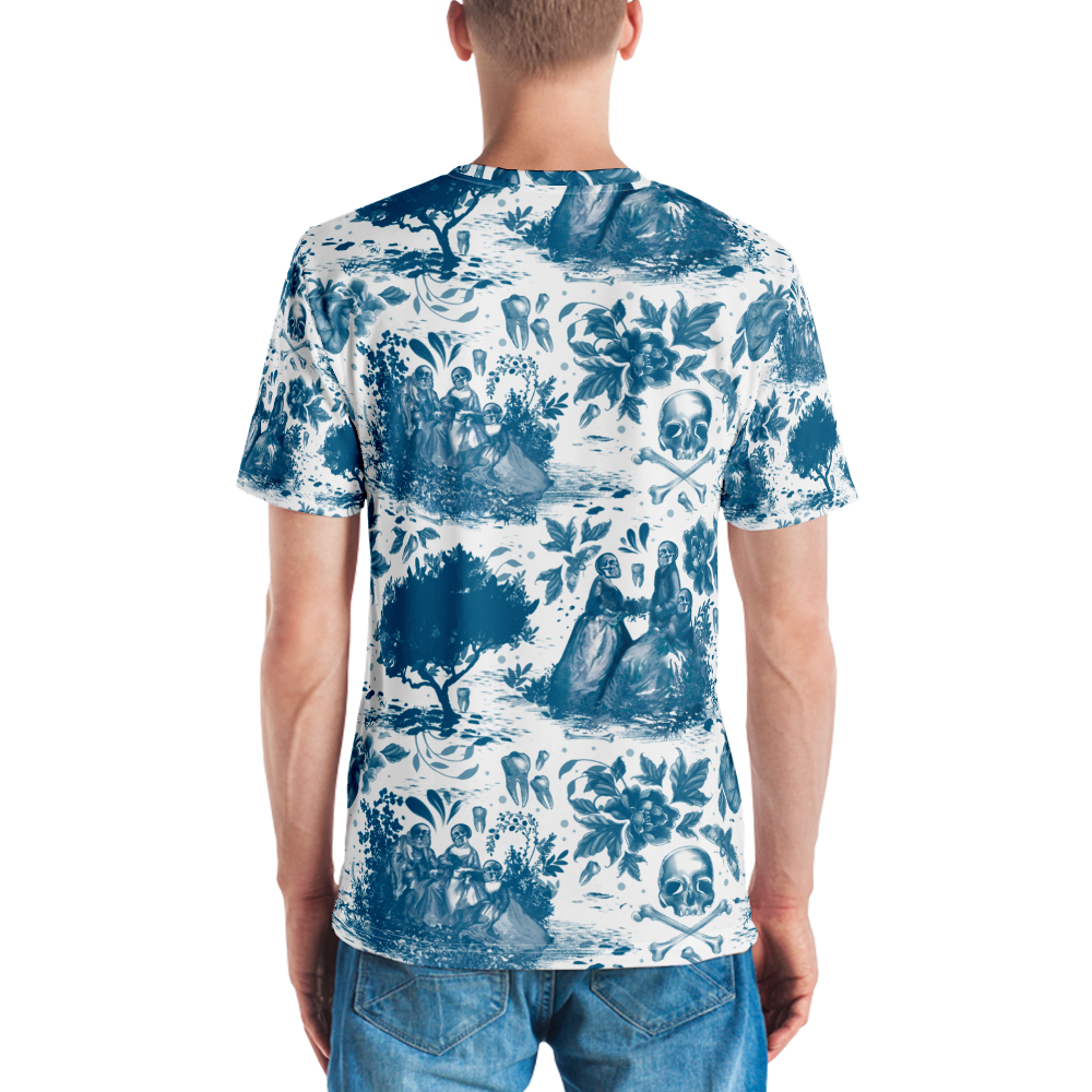 Haunted Toile All Over Print Shirt (blue classic)