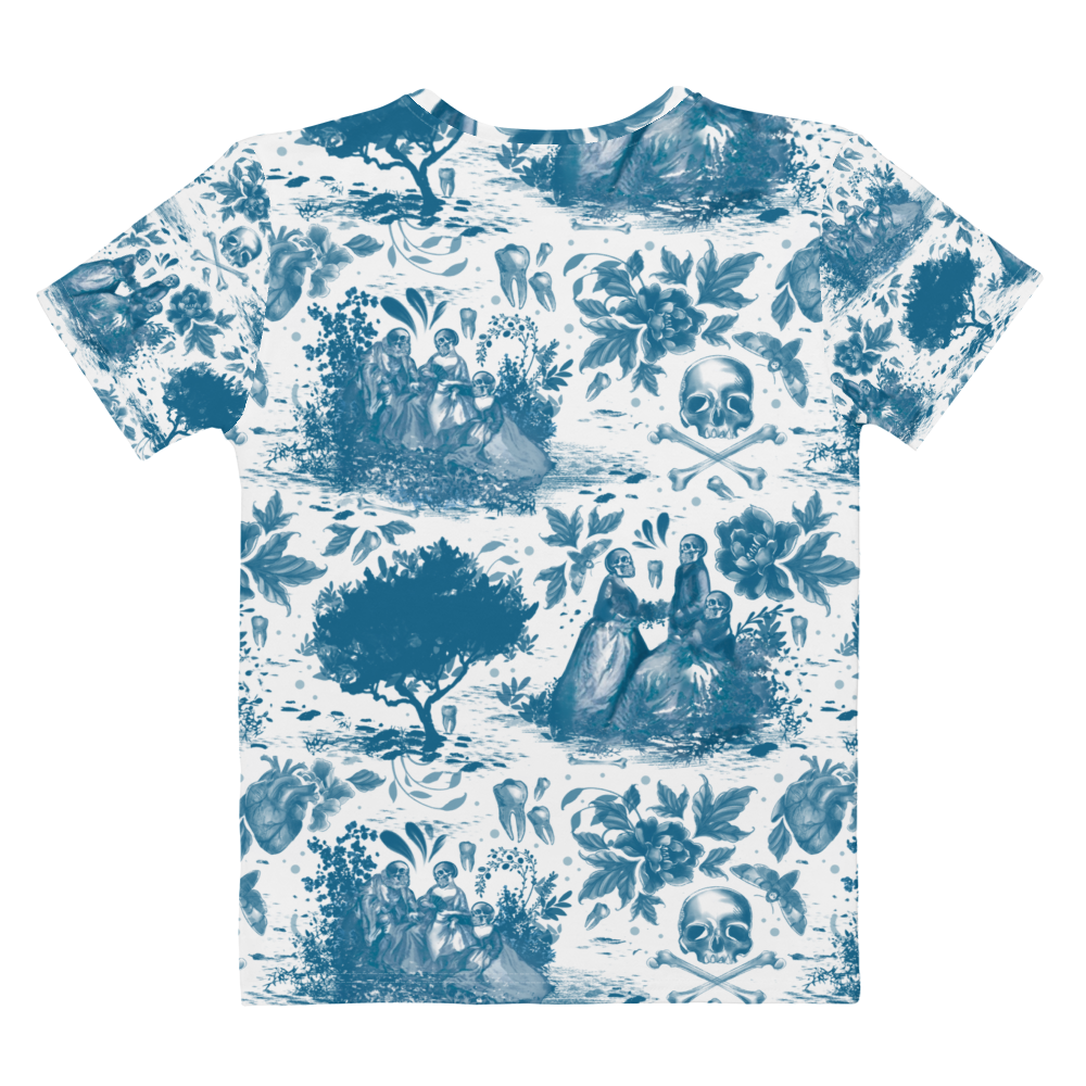 Haunted Toile All Over Print Shirt (blue classic)