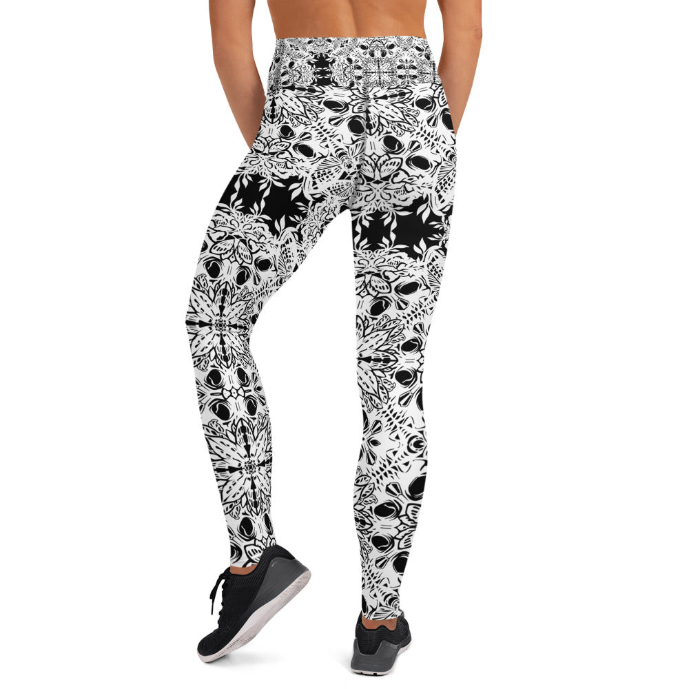 Skelepattern Yoga Leggings