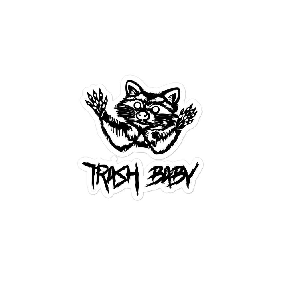 Raccoon Trash Baby Bubble-free stickers