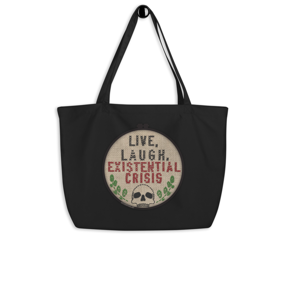 Existential Crisis Large organic tote bag
