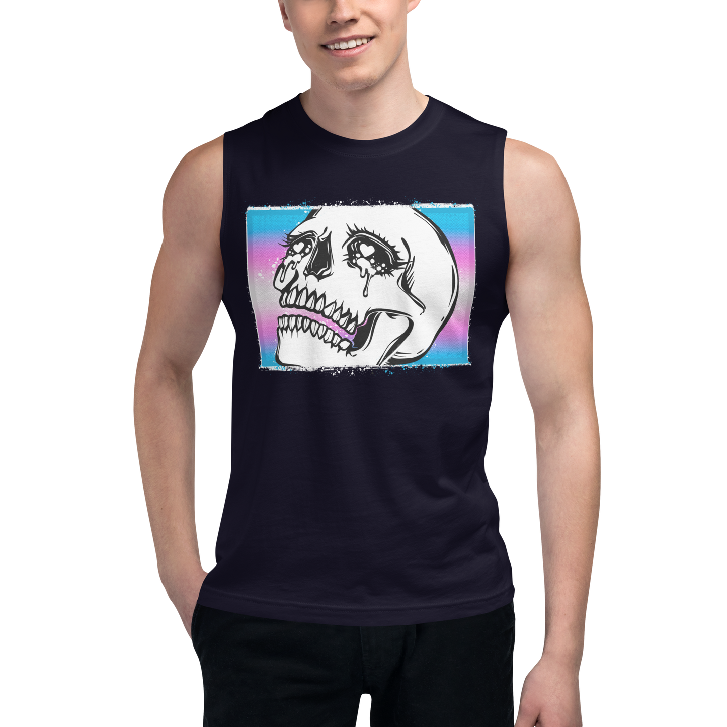 Crybaby Pride (Trans Flag) Muscle Shirt