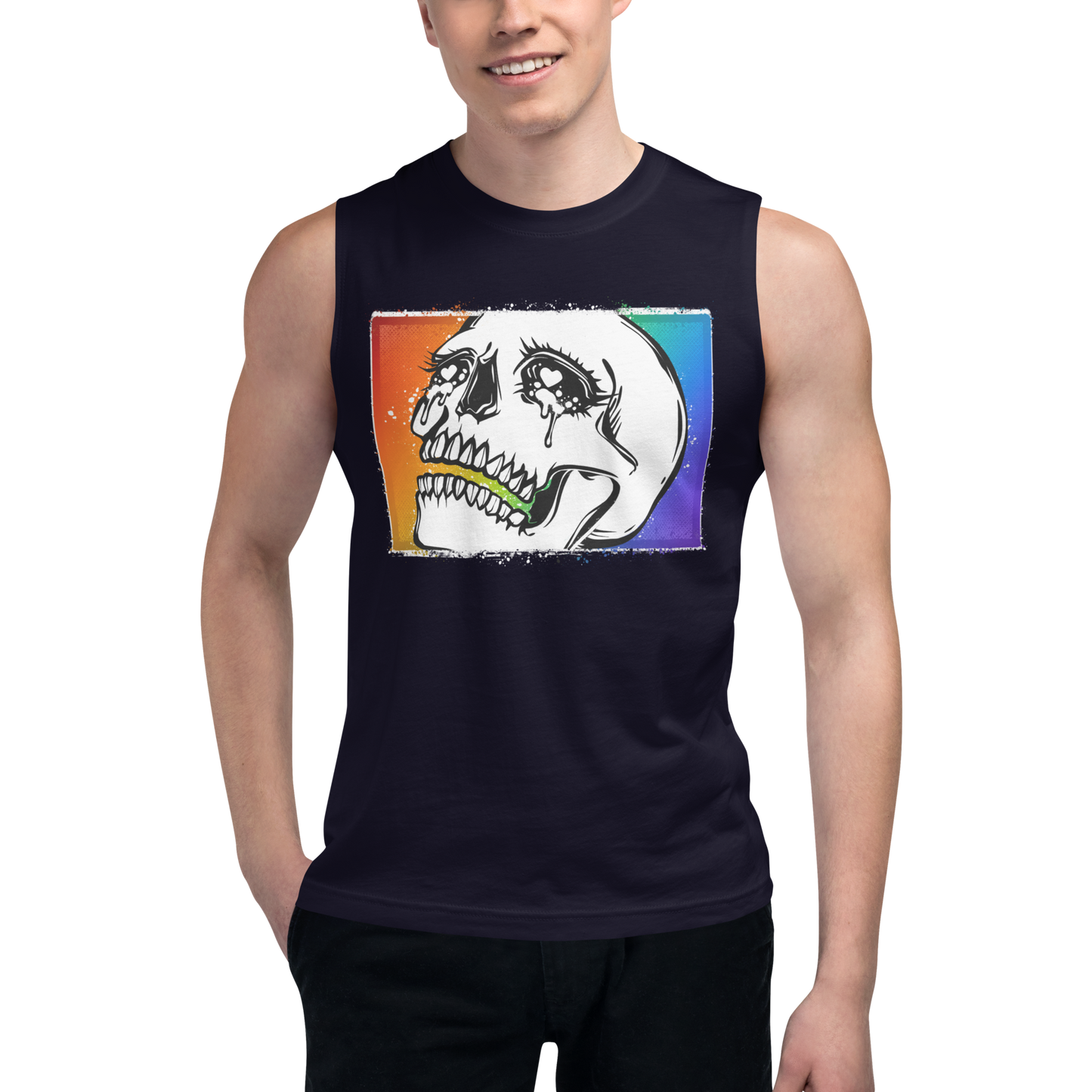 Crybaby Pride Flag Muscle Shirt