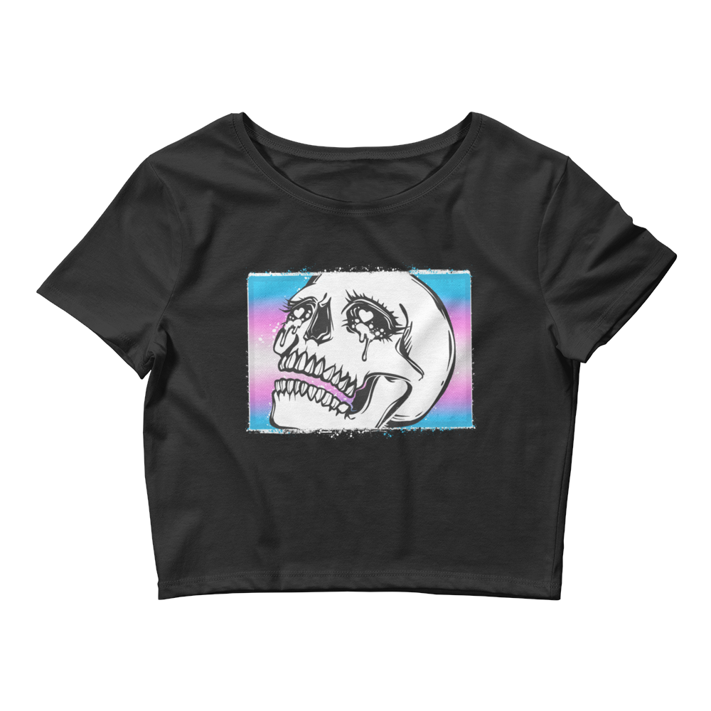 Crybaby Pride Flag (trans) Crop Tee