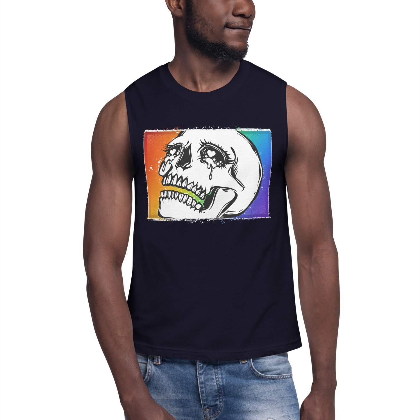 Crybaby Pride Flag Muscle Shirt